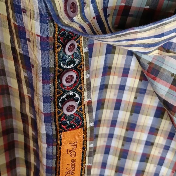 Robert Graham Shirt Style Distinctive Mens 2XLT Multicolor Plaid LongSleeve Flip - Picture 5 of 8